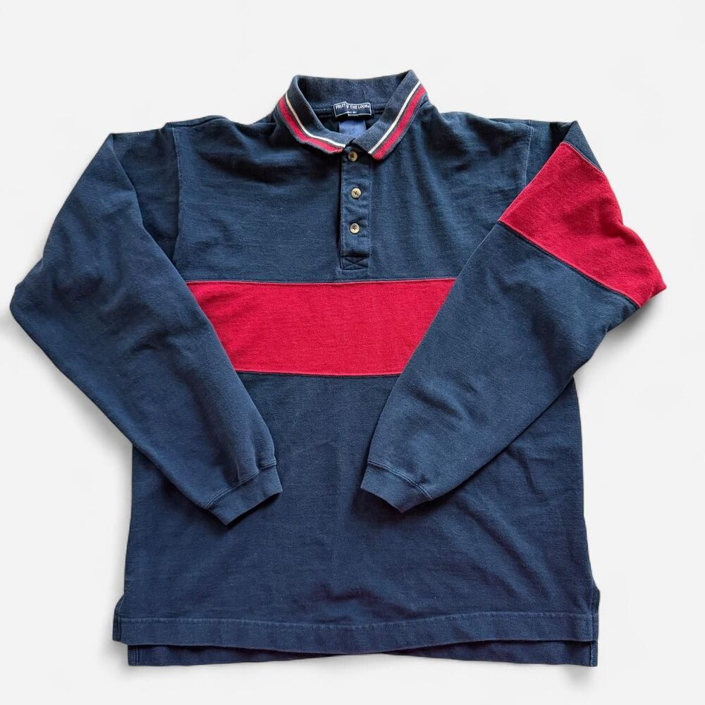 Fruit-of-the-loom Men's Navy and Blue Polo-shirts
